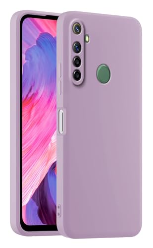 HULLIN Funda de Silicona Colorida para Teléfono, Adecuada para Realme 6i / Realme 5i / Realme 5s / Realme 5 (6.52') - Hierba púrpura