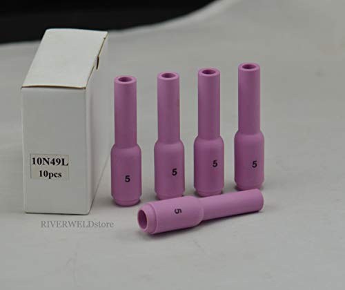 Image of RIVERWELD TIG Alumina Nozzles Ceramic Cups 10N49L #5L 5 /16 inch 8.00mm 10pcs