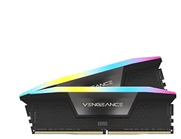 CORSAIR VENGEANCE RGB DDR5 RAM 32GB (2x16GB) 6000MHz CL36 Intel XMP iCUE Compatible Computer Memory - Black (CMH32GX5M2D6000C36)