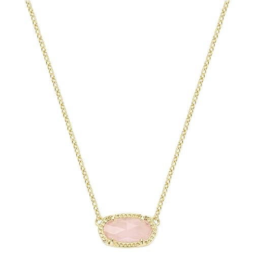 Gold Pendant Necklace for Women 14K Gold-Plated Adjustable Tail Chain Synthetic Gemstone Dainty Gifts Fashion Jewelry Mother Daughter Necklace