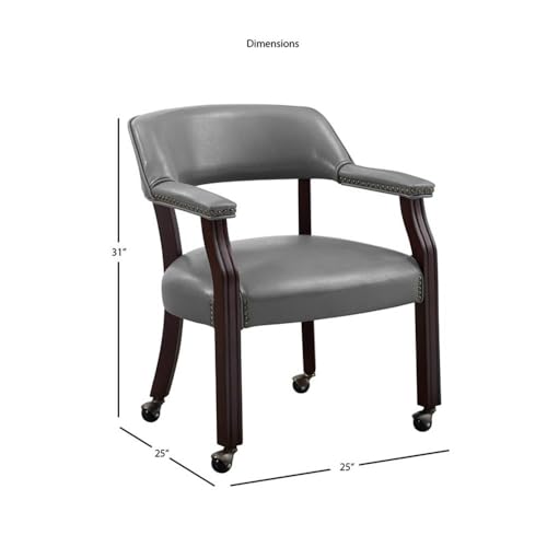Sillón Tradicional Vinilo Gris Plegable miniatura 3