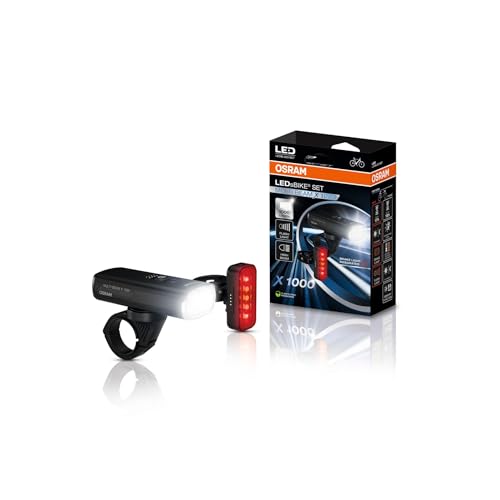Kit d'éclairage vélo OSRAM LEDsBIKE Multi Beam X 1000 avec feu stop avant et arrière rechargeable