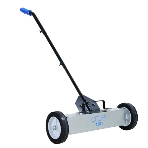 CCLIFE Escoba Magnética Fuerte 45cm Barredora Magnetica Máxima 15KG Mango Telescópico