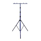 as - Schwabe Profi XL Stativ für LED-Strahler / Halogen-Strahler - Stativ mit Universaltraverse geeignet zur Halterung von Baustrahlern und Leuchten I Höhenverstellbar bis 4,00 m - Blau I 46751