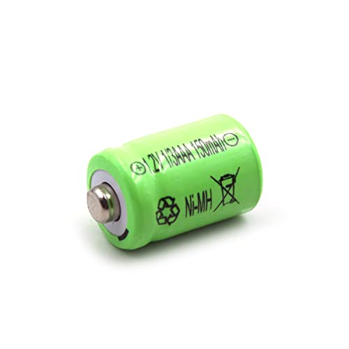 (10-Pack) 1/3Aaa 1.2V 150Mah Ni-Mh Battery (Button Top) Replacement For Solar Lights Battery, Outdoor Solar Garden Art Light Battery, 1/3Aaa-150Nm-Nt, Gp-17Aaah, Sanyo N-50Aaa, Gp 1/3Aaa-170Nm #TOP2