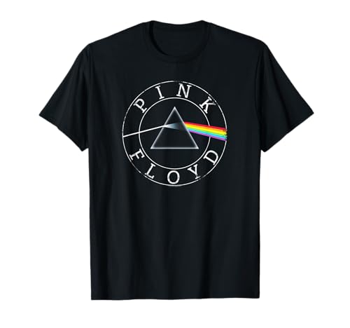 Official Pink Floyd Prism Circle Logo Rock Band Music Retro T-Shirt