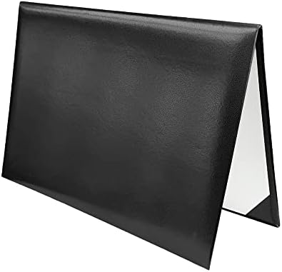 YIIOSS Diploma Cover 8.5x11 for Diploma Holder Graduation Certificate Cover Smooth Leather Black