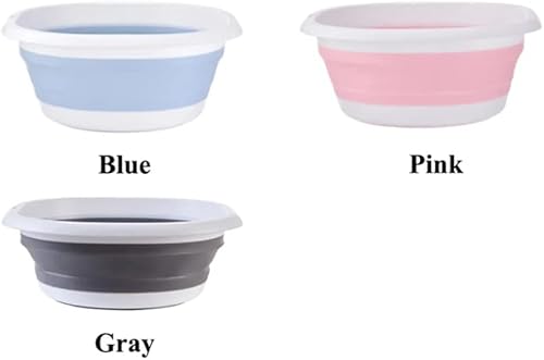 Miniatura 9 de XBLDMJY Lavabo plegable, lavabo plegable, lavabo vegetal, cuenco plegable. (Tamaño grande, 10L, rosa)