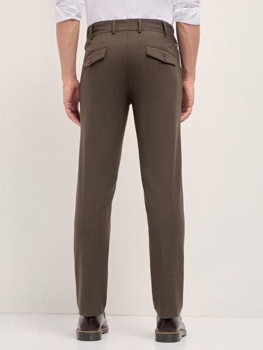 Image of THE BEAR HOUSE Men's Blue Regular Fit Formal Trouser
