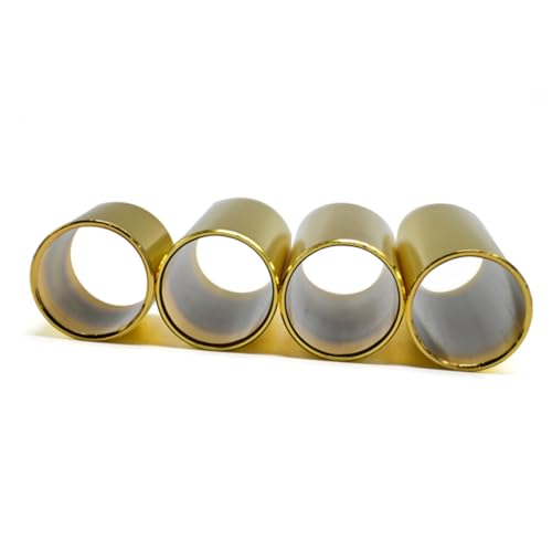 TOVINANNA Guitar Fingertip Protectors 4pcs Set Stainless Steel Slide Bar Electric Guitar Slide Bar Finger Cover Prevent Sliding Guitar Accessories 7cm 6cm 5.1cm 2.8cm Each