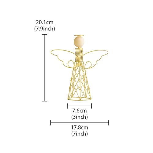 Obra de arte de metal Qianly con silueta de ángel elegante y acabados artesanales de hierro 5