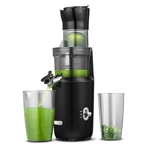 AMZCHEF Sokowirówka Wolnoobrotowa do Warzyw i Owoców