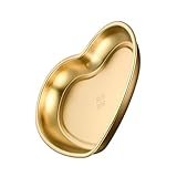 NUOBESTY Plateau en Acier Inoxydable 304 de Cœur Petit Format Doré Assiette Diététique...