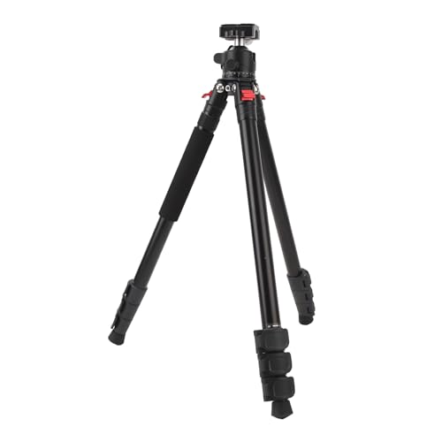 Qukaim Trípode de cámara de 1335 mm, trípode de aleación de aluminio ligero ajustable en altura con monopie desmontable, cabeza de bola de 360°, placa de liberación rápida, carga de 8 kg, uso de viaje