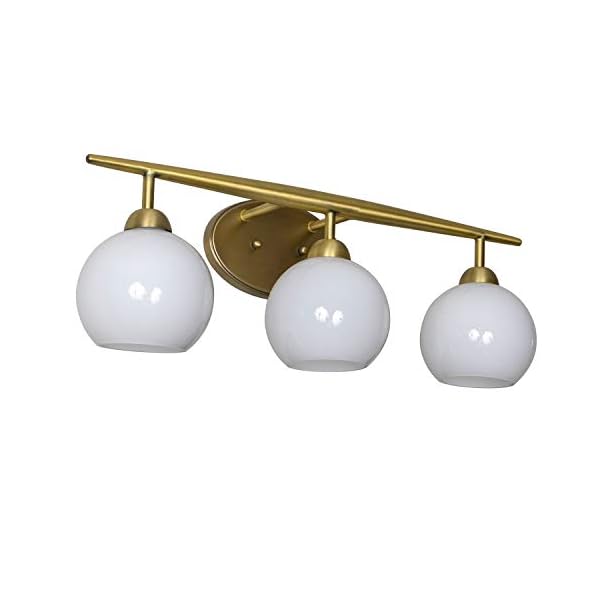 Decor Therapy Michael Milchglas 3 Schminklicht, goldfarben – Bild 4