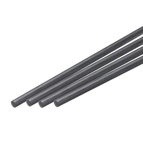 QUARKZMAN Kohlefaserstab, 5,5 mm x 100 mm für RC Flugzeug DIY Werkzeug Flügelrohr Quadcopter Arm, Packung mit 4 Stück