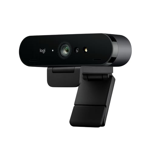 Image of Logitech Brio 4K Webcam for Business, biometrics login with Windows Hello, auto-Light Correction, Noise-Cancelling, Works with Microsoft Teams, Zoom, Google Meet, PC /Mac - Graphite