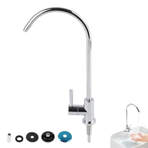 Robinet De Cuisine, Robinet Cuisine Bec Haut Pivotant à 360°, Poignée Unique Robinet Cuisine, Robinet De Cuisine à Eau Froide Simple Mitigeur D'évier Haut, Acier Inoxydable