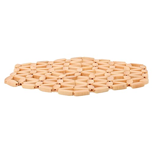 Mimo Style Descanso de Panela de Bambu Formato Hexagonal, Sustentável e Resistente ao Calor para Pra