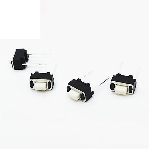 Interrupteur tactile 3x6x5mm micro-bouton poussoir à 2 broches pour circuits imprimés - Lot de 50