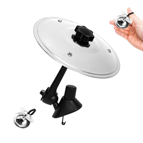 WVYNUYQP Car Crash Cymbal, Metal Car Symbol Drum for Air Vent, Funny Musical Gadget for Drivers & Music Lovers, Making Your Driving More Fun, Mini Car Percussion Instrument for Traffic Jam (Sliver)