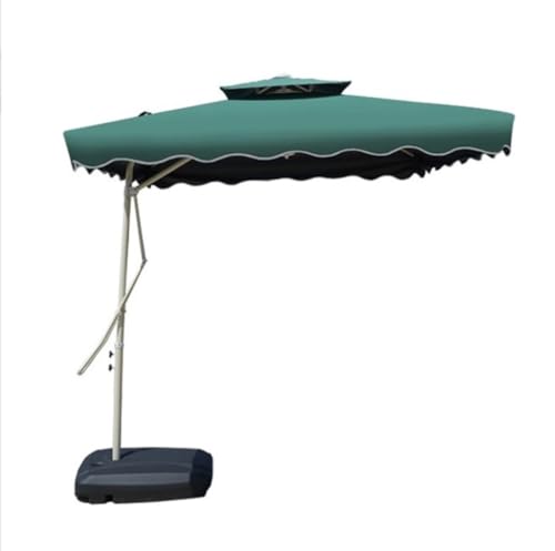 Sombrilla de pared XYNSNDB de 2,5 m inclinable en aluminio rojo vino