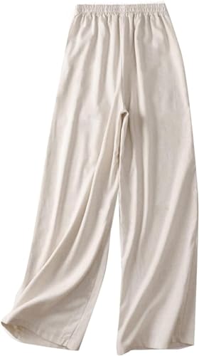 Women's Wide Leg Spring/Summer Loose Elastic Waist Casual Pants