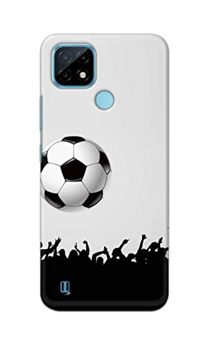 Image of Printed Hard Back Cover Case for Realme C21 Back Cover (Football Icon) -1302