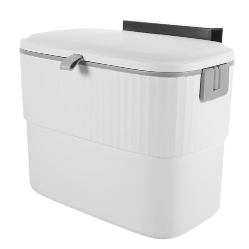 Caneca de basura colgante para cocina blanca de plástico