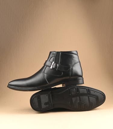 MACTREE PU Leather Men's Formal Ankle Boots