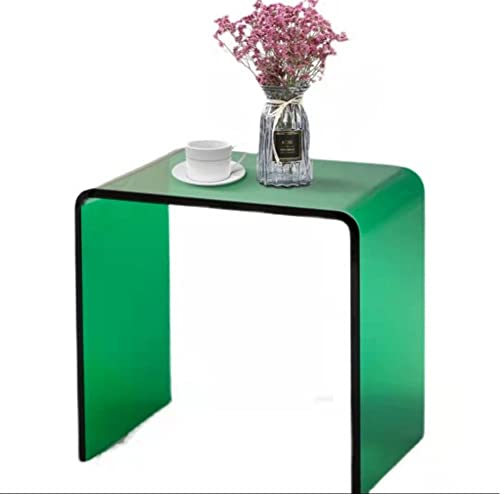 Transparent Acryl Hocker,In Der-geformt Seite Tabelle,Nicht-Slip Dusche Hocker,Schuhwechselhocker Für Kinder In Dernd Aldults,Modernen Multifunktions Acryl Möbel (42.5x28x40cm(17x11x16inch), grün) Cover