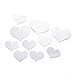 Harpily 10pc Wall Sticker Adesivi da Parete DIY Specchio 3D Amore Cuore Adesivi Murali 3D Home Decor Acrilico Adesivo da parete (Argento)