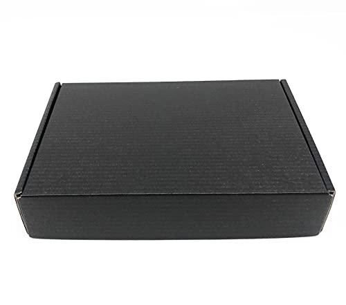 Image of Black Shipping Boxes 14 x 10 x 2.2 Inch Cardboard Storage Mailer Box 10Pack | Corrugated Cardboard Packaging Box Inside Size:13.5 x 9.9 x 2.1 Inch