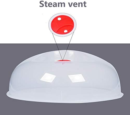 Large Microwave Plate Cover Easy Grip Microwave Splatter Cover Guard Lid with Steam Vent and BPA Free & 11.5 Inch, Dishwasher Safe