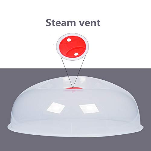 Large Microwave Cover for Food Easy Grip Microwave Splatter Cover Guard Lid with Steam Vent and BPA Free & 11.5 Inch, Dishwasher Safe - Thumbnail 3