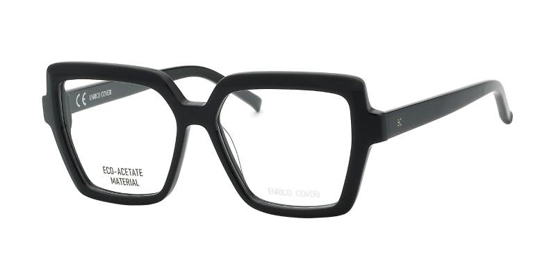 Enrico Coveri Okulary korekcyjne ECV147 damskie oprawki, odpowiednie do wszystkich rodzajów soczewek, czarne