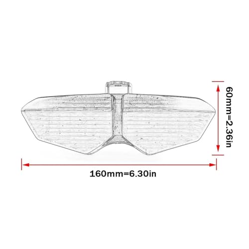 Feu arrière de frein de moto LED YZF R6 2003 2004 2005 - 3