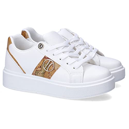  ALVIERO MARTINI Prima Classe Sneaker Donna Eleganti Sportive Bianco Bianca Bianche (Numeric_38)