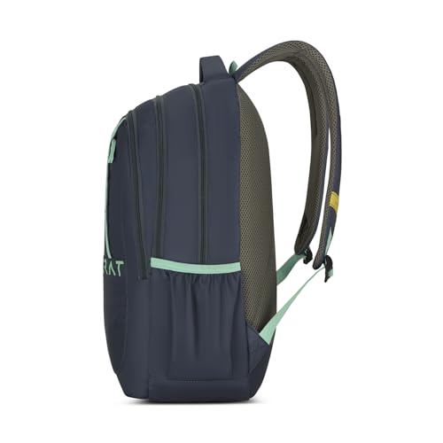 Image of Aristocrat Grid 15.6 inch Compatible Laptop Backpack 32L | 3 Compartments with Quick-Access Front Pocket | Tablet Sleeve, Rain Cover & Bottle Holders | Office & Casual Backpack for Men & Women (Grey)