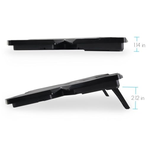 Base para Laptop con Ventiladores USB Negra miniatura 2