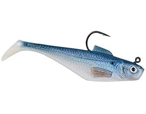 Berkley PowerBait Pre-Rigged Swim Shad Fishing Bait, HD Blueback Herring, 2in | 5cm, Irresistible Scent & Flavor, Realistic Profile, Ready-to-Fish, Ideal for Bass, Walleye, Pike and More