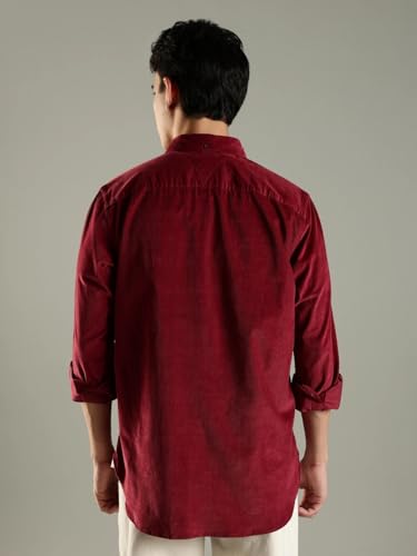 Image of Solid Regular Fit Cotton Shirt