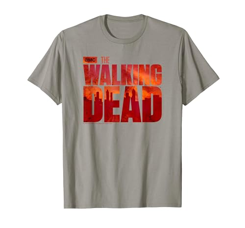 The Walking Dead Blood Logo Camiseta, Hombre, Pizarra, XL