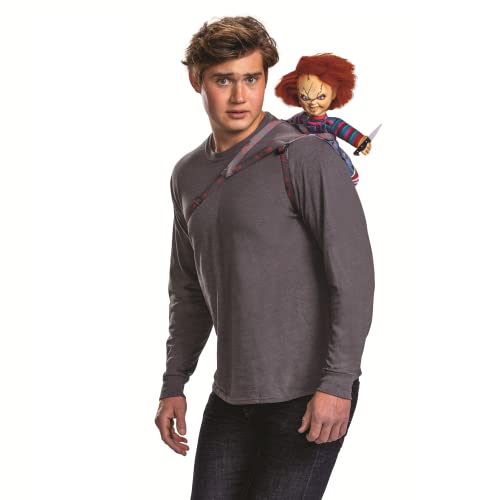 Disguise Chucky Back Harness, Official Chucky Halloween Costume Accessory for Adults, 13 Inch Doll