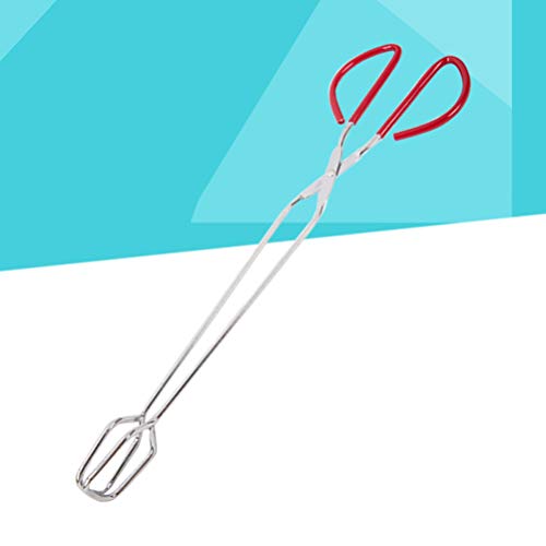 Hemoton Pinças de Churrasco Pinças de Carvão para Churrasco Pinças de Borracha Com Alça de Metal par