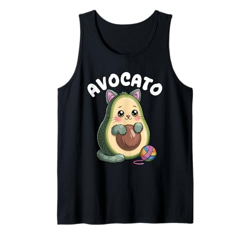 Avocato, Funny Avocado and Cat Lover Camiseta sin Mangas