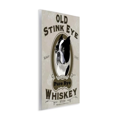 Image of Stupell Industries 'Old Stink Eye Whiskey Vintage Pet Dog'| Wall Plaque Art