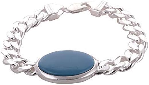 Hope Gems & Jewels™ 925 Sterling Silver Turquoise Salman Khan Bracelet For Men and Boys