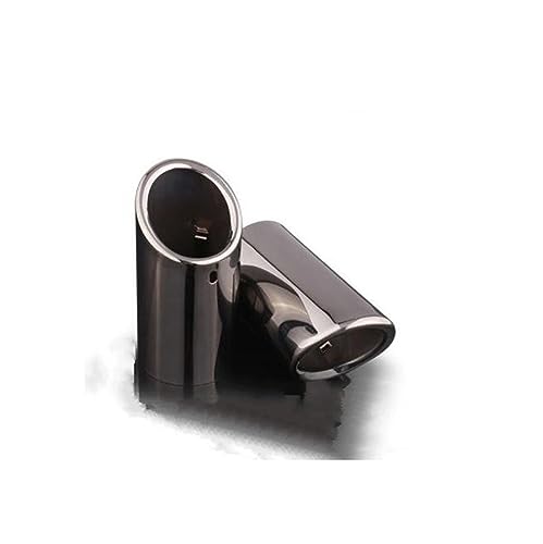 Embout d'échappement voiture anti-rouille, double canule inox chromée pour masquer les tubes noirs