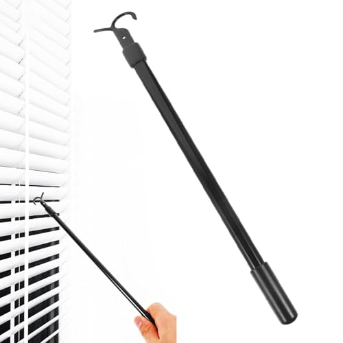Blinds Tension Rod - Adjustable Window Shades Draw Rod, Lightweight Tilt Pole With Retractable Hanger Hook Stick For Living Room, Bedroom, Or Office, Easy Installation And Smooth